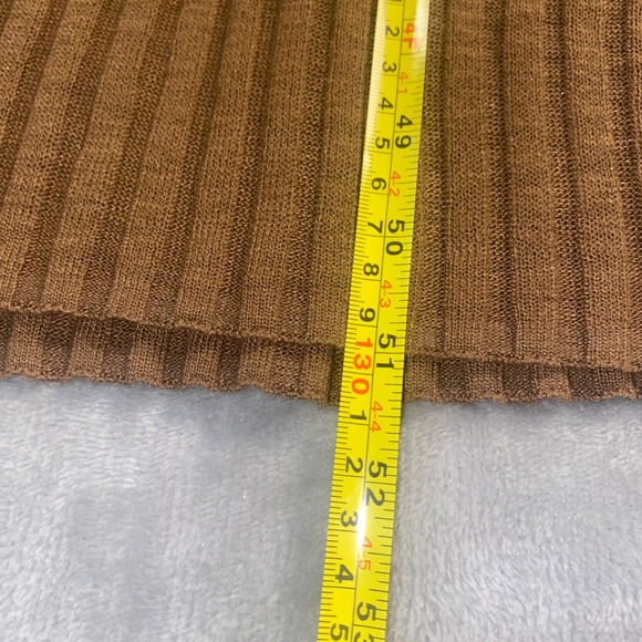 Pretty Garden Ribbed Knit Sleeveless Maxi Dress Women's Medium  V Neck Brown NWT - Picture 3 of 10